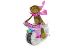 Windelmotorrad rosa – Windeltorte Geschenk zur Geburt