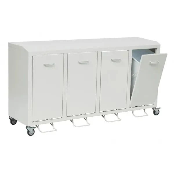 Novocal Wertstoffschrank Serie 3000 Vierfachsammler Material: Stahlblech, kunststoffbeschichtet F | Packung (1 Stück)