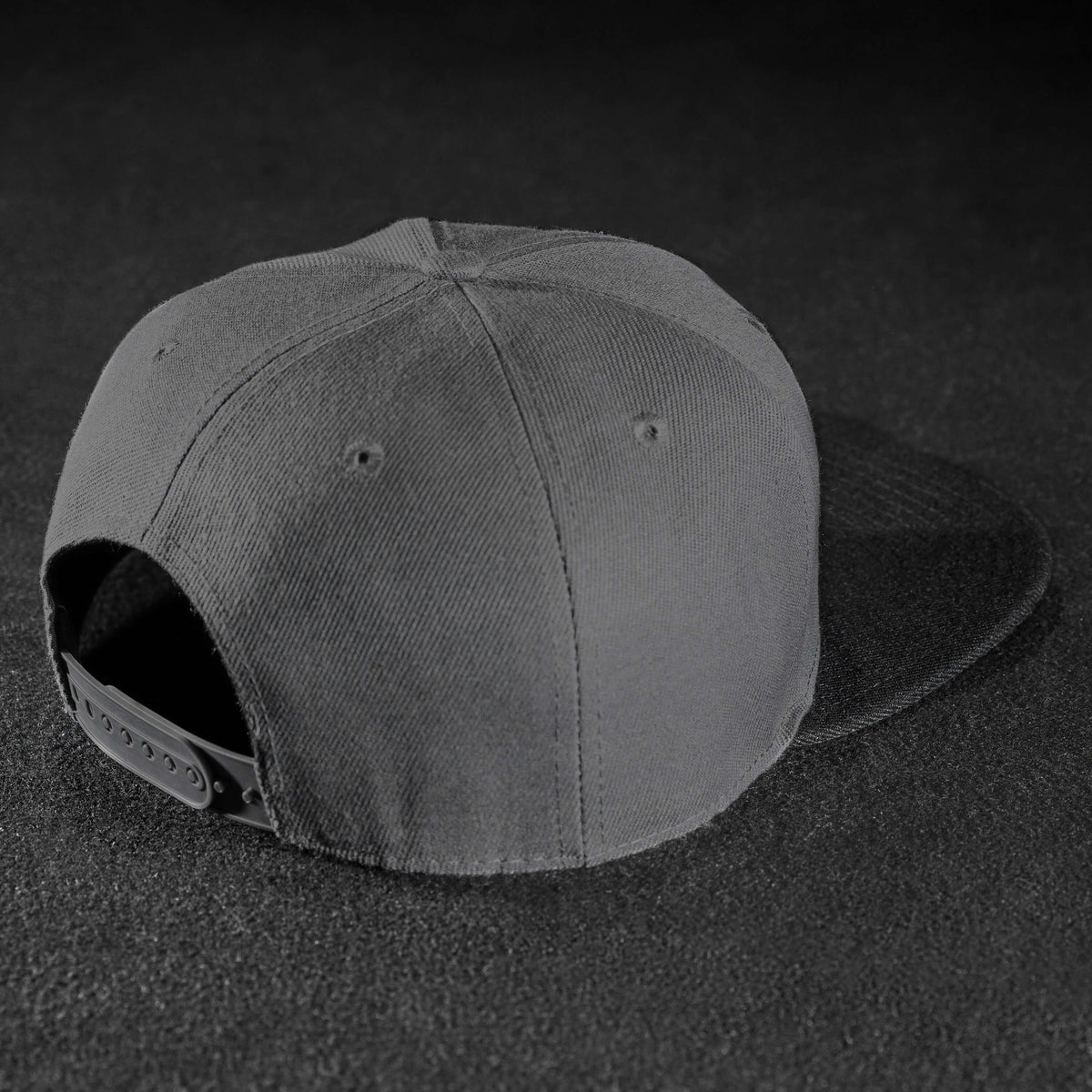 Snapback Cap - Anthracite on Black