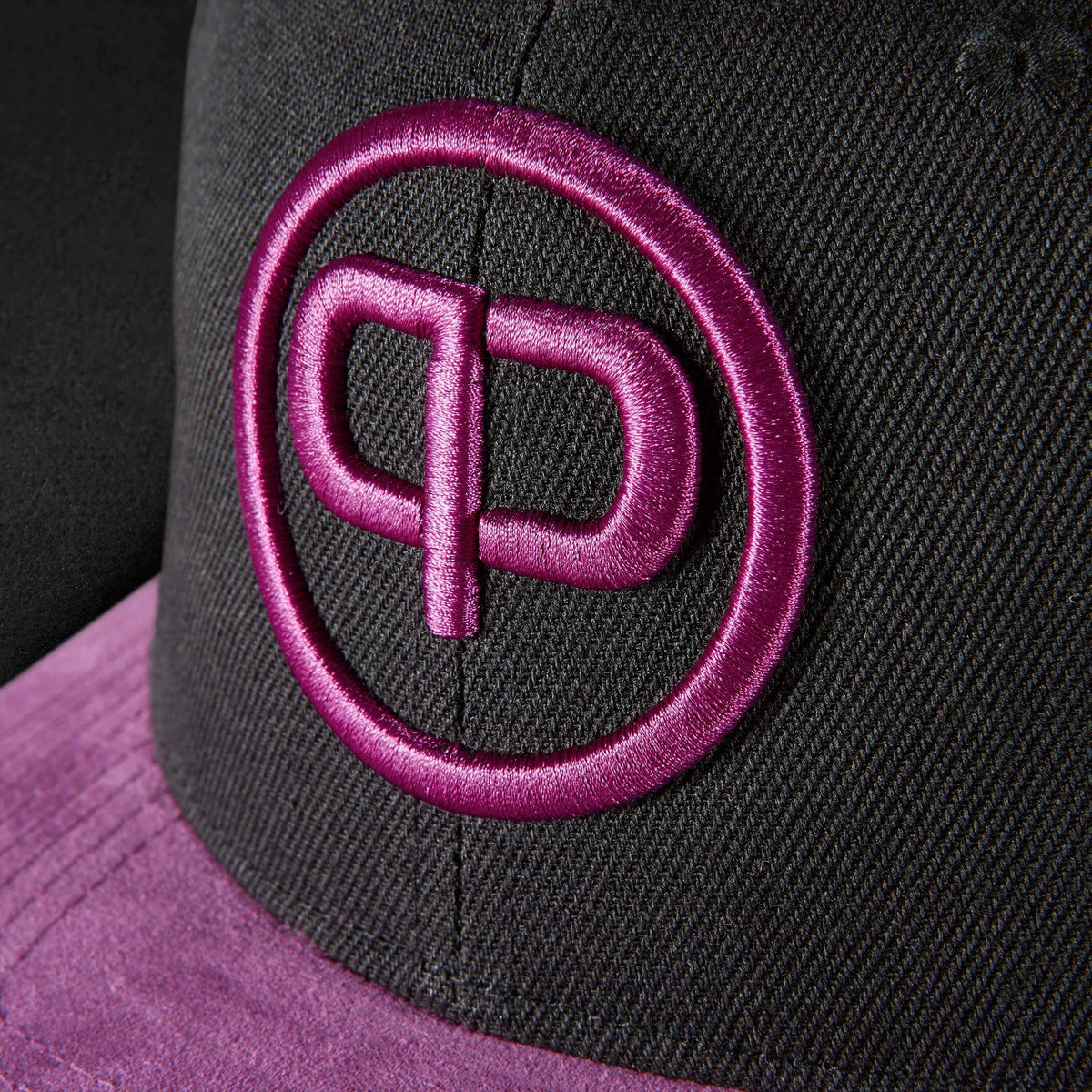 Snapback Cap - Black & Flash-Suede