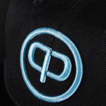 Snapback Cap - Black & Ice Blue