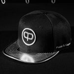 Snapback Cap - Black on Silver
