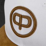 Snapback Cap - White & Suede