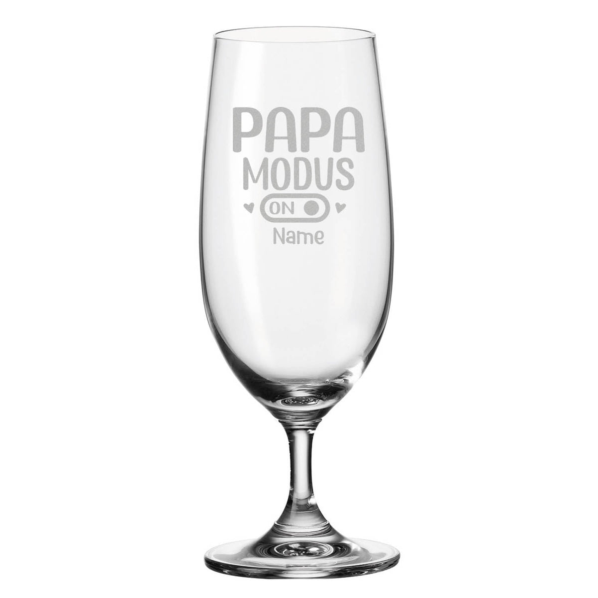 Stölzle Lausitz Bierglas mit Gravur "Papa Modus" mit Namen