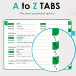 Logbuch, Passwortbuch mit Register A-Z Passwort Notizbuch A5