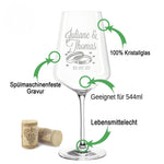 Stölzle Lausitz Weingläser mit Gravur "Pink Rose" Design im Set