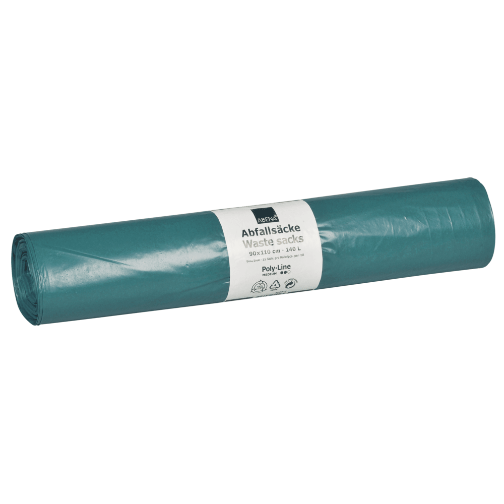 Abfallsäcke 140 L, 900x1100 mm, 38 my LDPE, Blau | Rolle (25 Beutel)