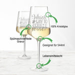 Stölzle Lausitz Weinglas mit Gravur "Wich way to the Wine"