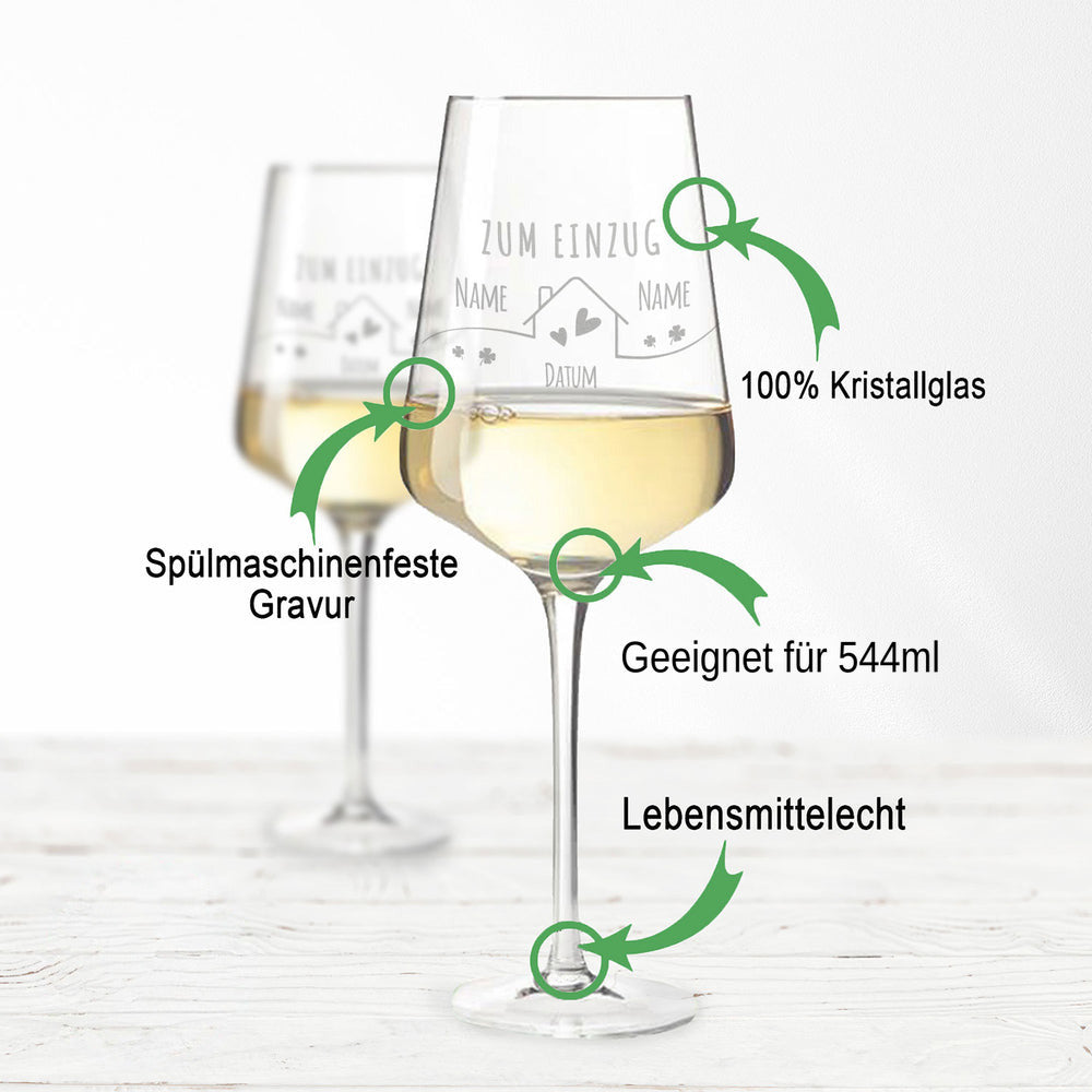 Stölzle Lausitz Weingläser mit Gravur "zum Einzug"