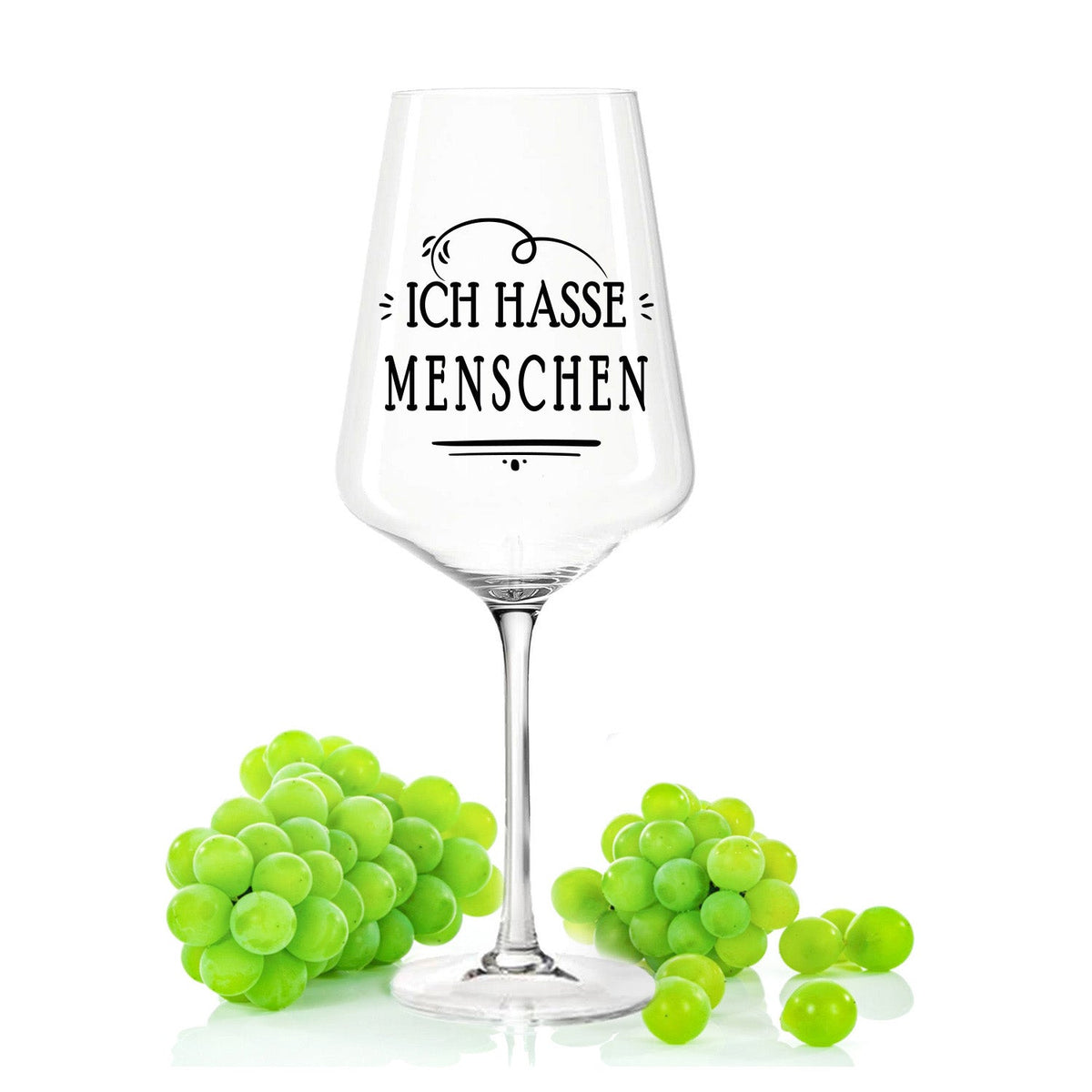 Stölzle Lausitz Weingläser mit UV-Druck "Ich hasse Menschen"