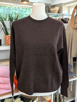 Pullover Kaschmir Seide Wolle mega weich Coffee Braun One Size - von La Bella Moda Milano 26900