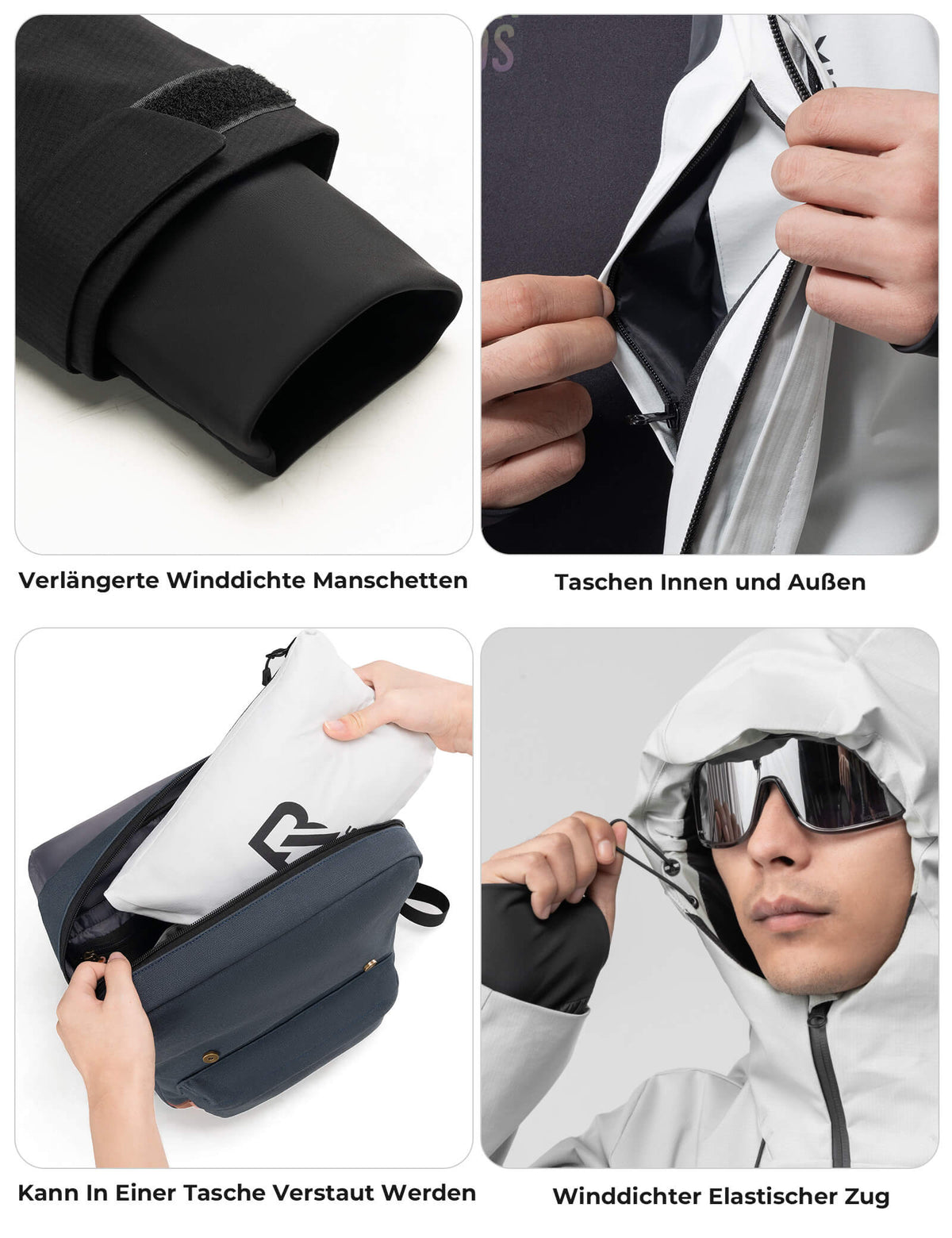 ROCKBROS Beheizbare Fahrradjacke mit Typ-C-Anschluss