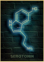 Neon Molecules Neon Poster