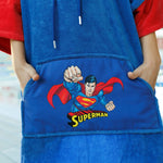Superman Poncho, Baumwolle Velours