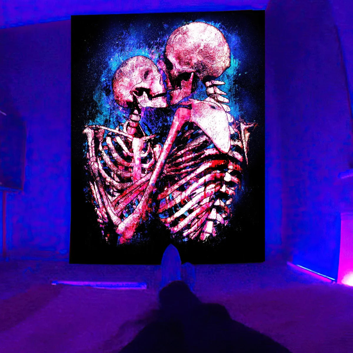 Uvreaktiver Psychedelichippies Schwarzlichtposter