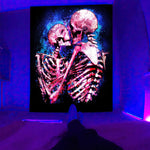 Uvreaktiver Psychedelichippies Schwarzlichtposter