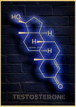 Neon Molecules Neon Poster