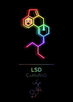 Neon Molecular Poster