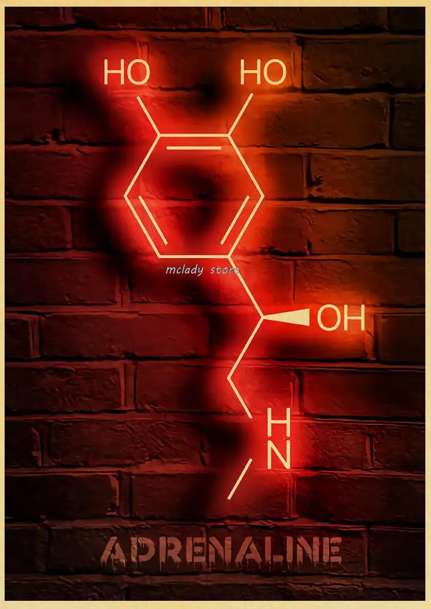 Neon Molecules Neon Poster