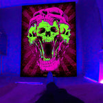 Uvreaktiver Psychedelichippies Schwarzlichtposter