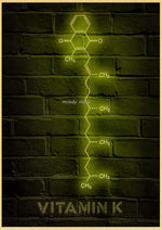 Neon Molecules Neon Poster