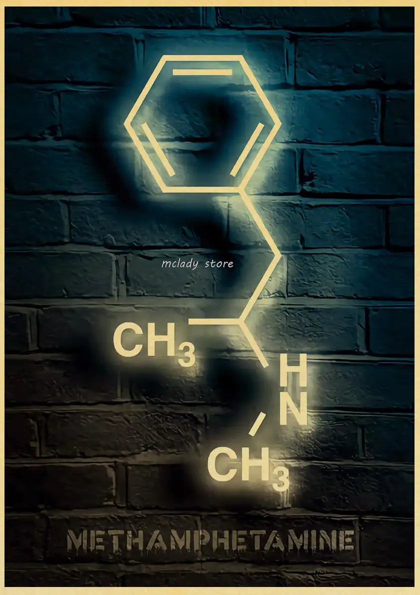 Neon Molecules Neon Poster