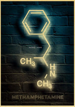 Neon Molecules Neon Poster