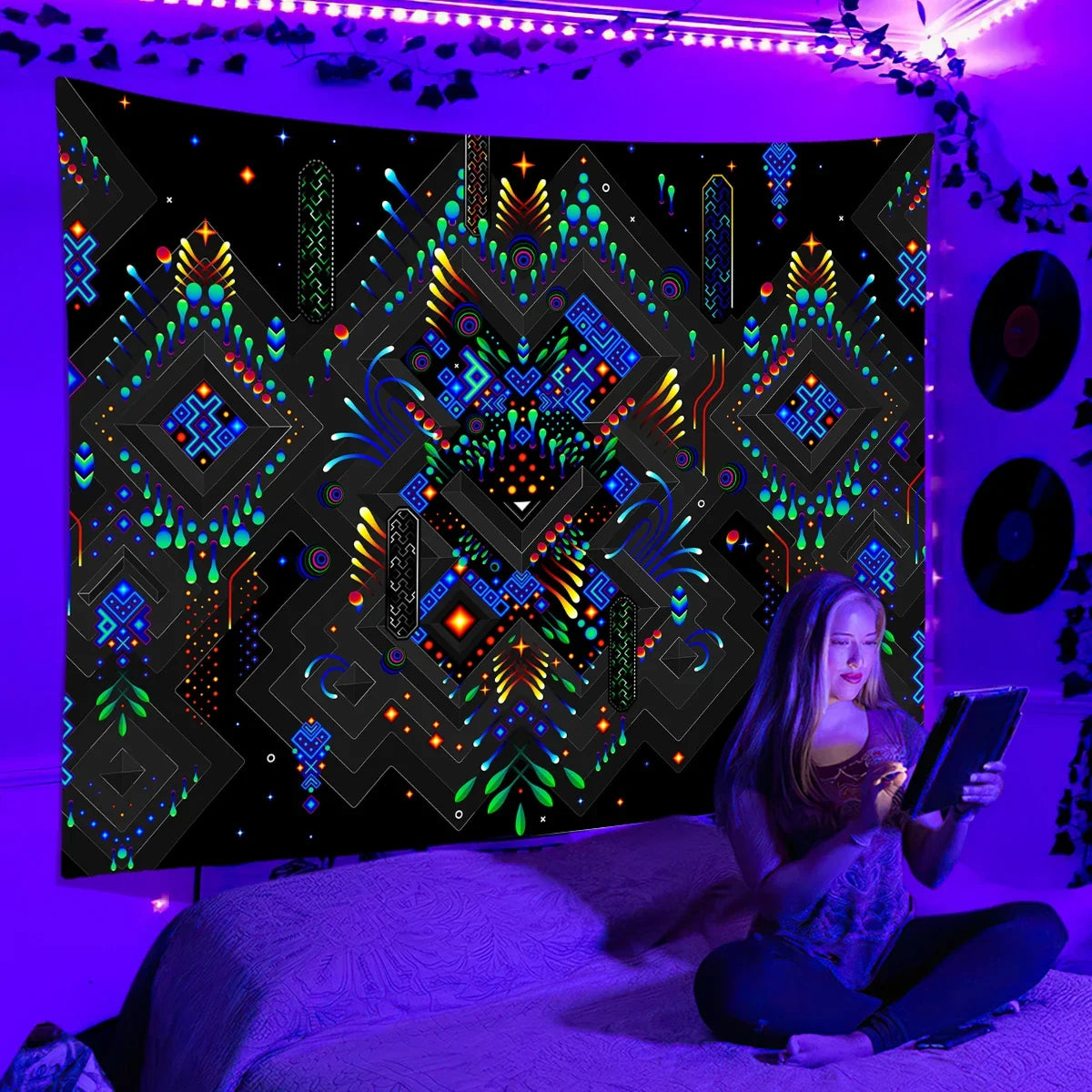 Psychedelisch Neon Schwarzlichtposter