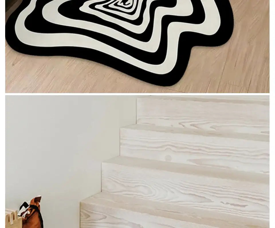 Trendy Schwarzwei Teppich