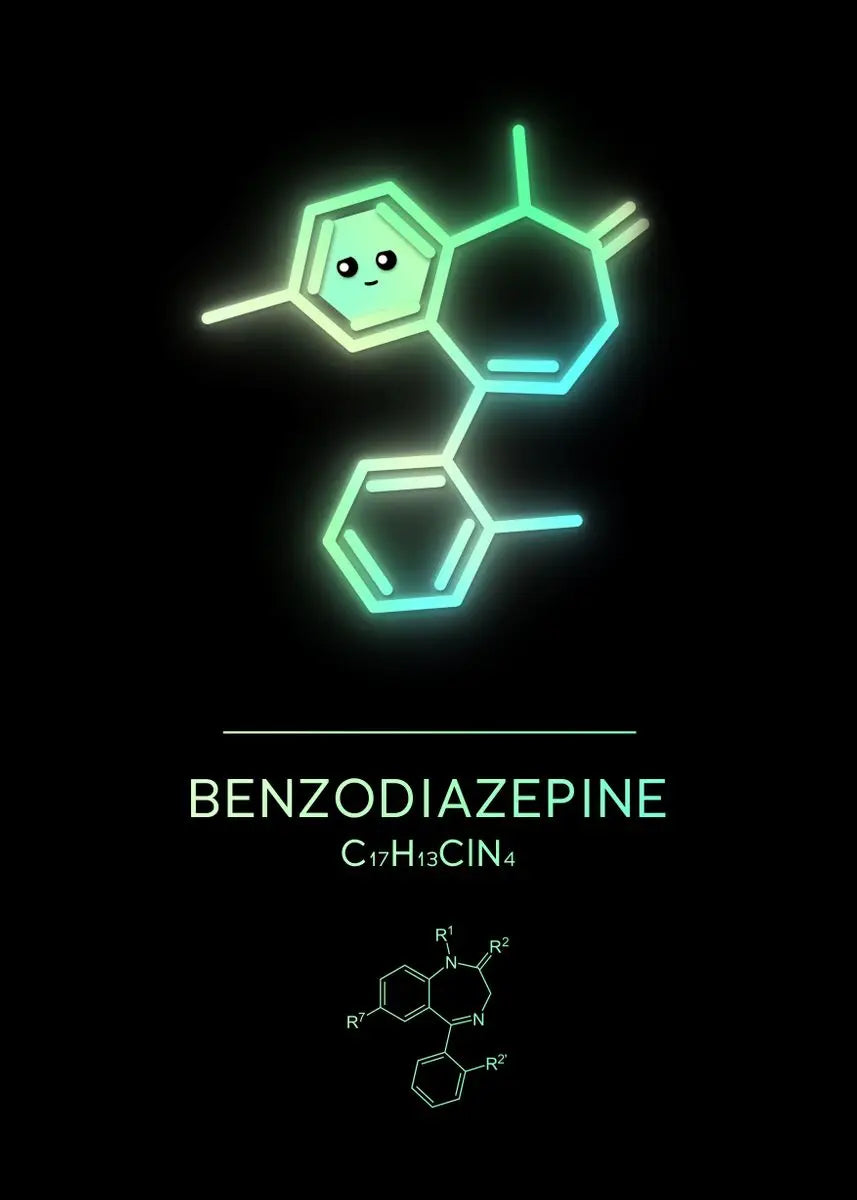Neon Molecular Poster