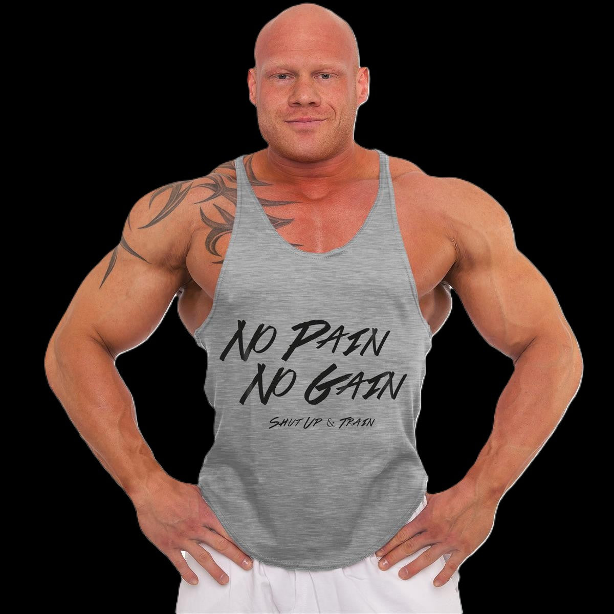 Tank Top 3xStück / Oder Einzeln +Turnbeutel - Grau - C.P. Sports - S710