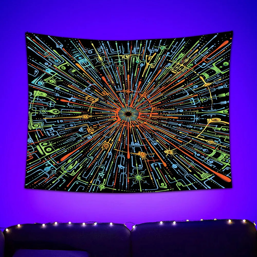 Aurorsin Psychedelisches Schwarzlichtposter