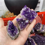 Purple D Amethyst kristall druzy geode
