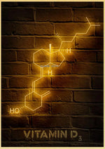 Neon Molecules Neon Poster