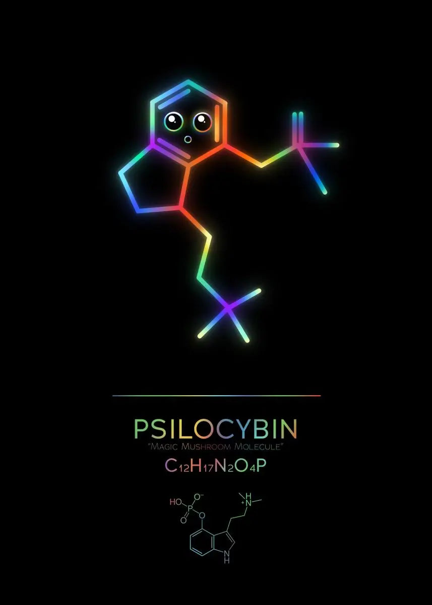 Neon Molecular Poster