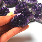 Purple D Amethyst kristall druzy geode