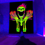 Uvreaktiver Psychedelichippies Schwarzlichtposter