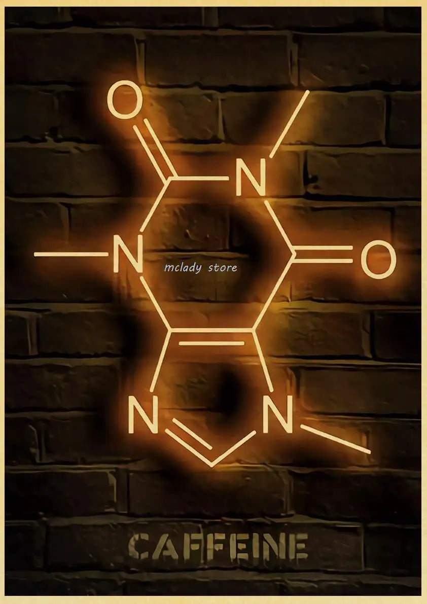 Neon Molecules Neon Poster