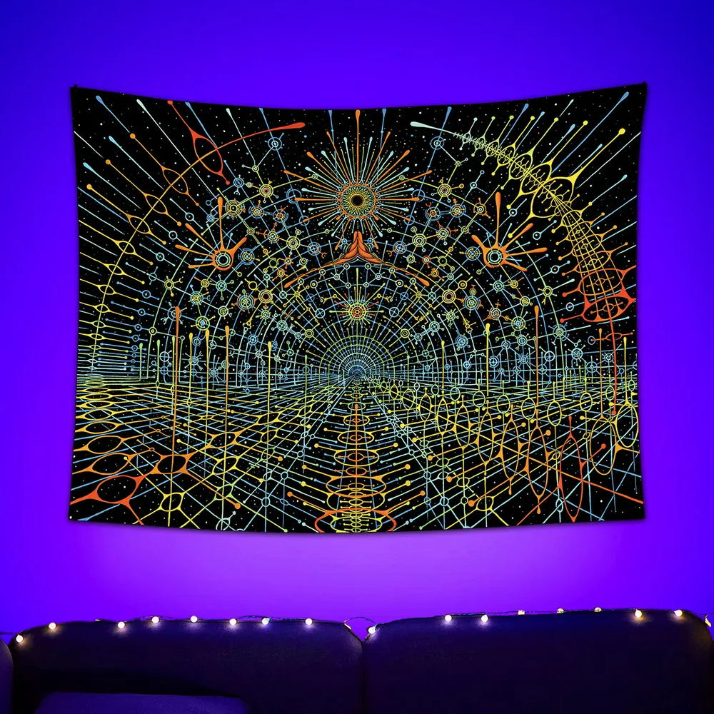 Aurorsin Psychedelisches Schwarzlichtposter