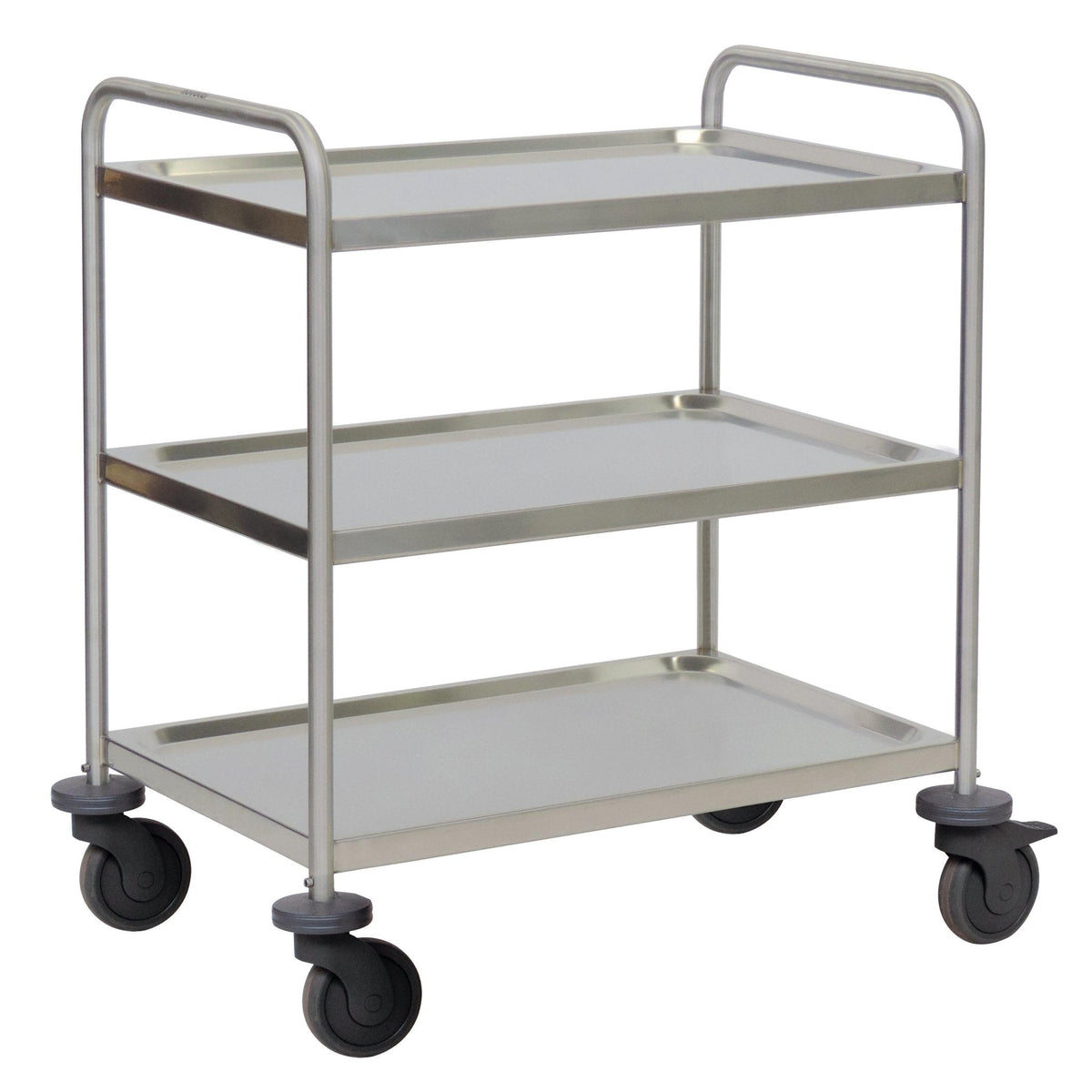 Novocal Mehrzweckwagen Material: Edelstahl 3 Fachböden 2 Schiebebügel 4 Stoßscheiben 4 Leichtla | Packung (1 Stück)