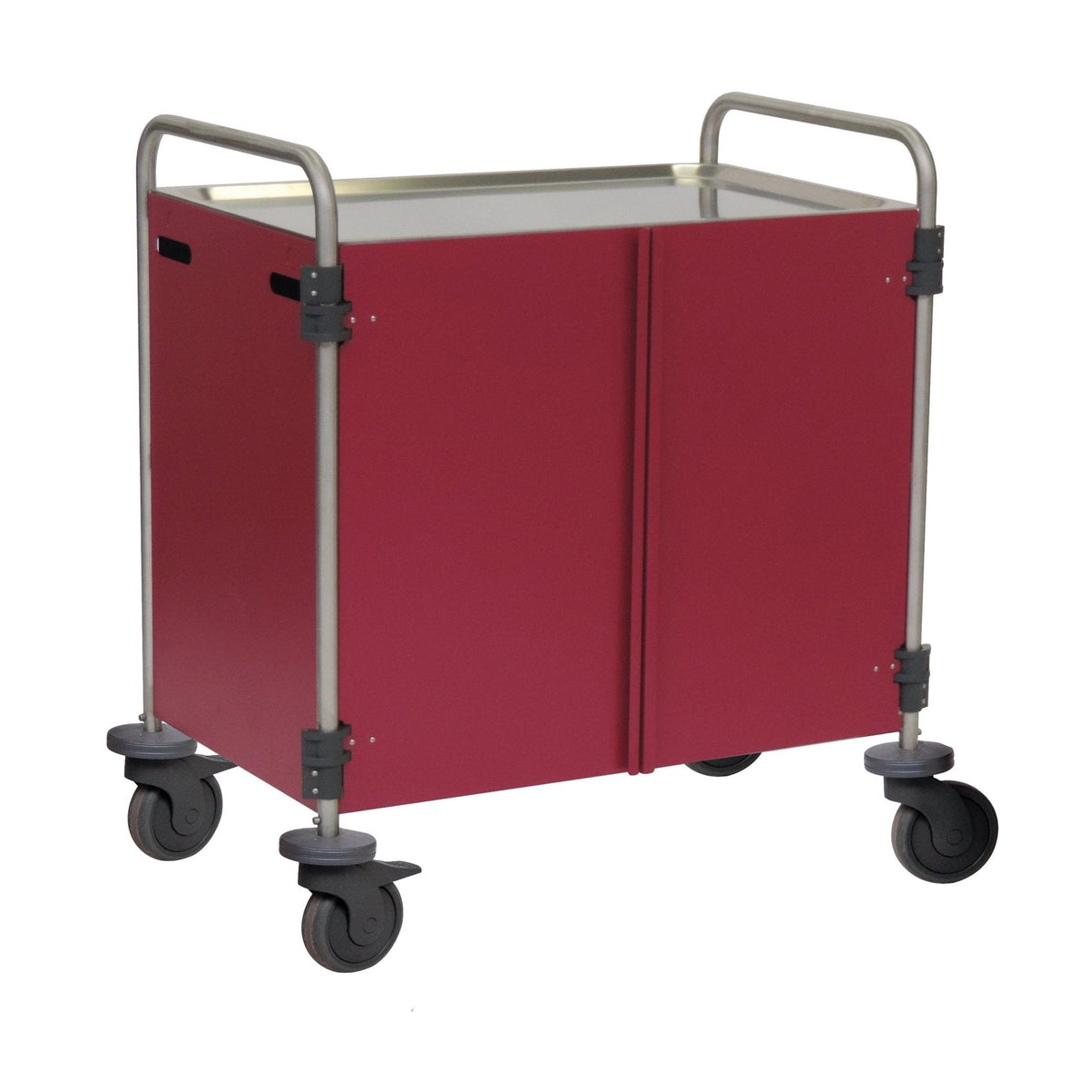 Novocal Mehrzweckwagen geschlossen Material: Edelstahl 3-seitig, mit frontseitigen Flügeltüren, wa | Packung (1 Stück)