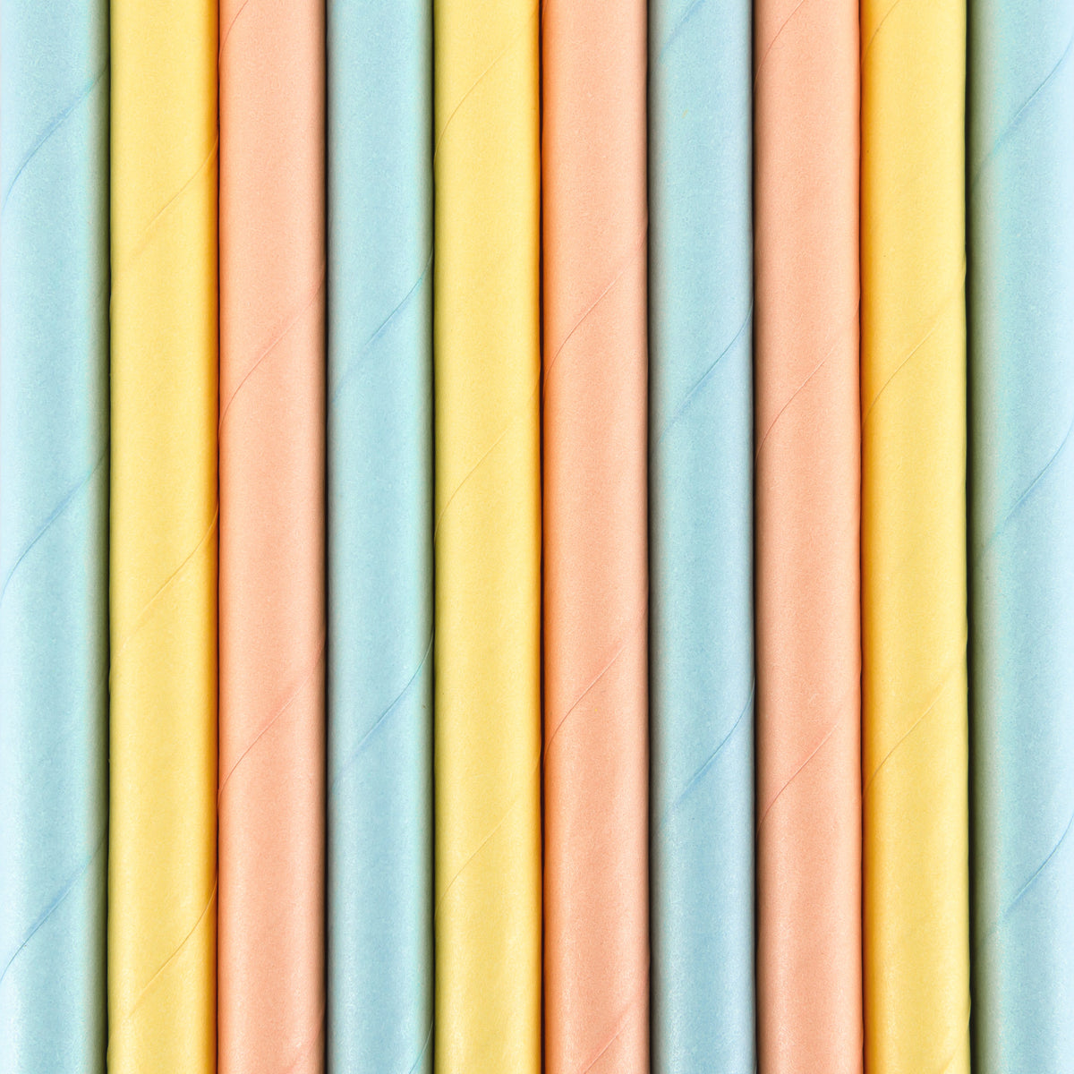 Strohhalm Papier 10Stk./195mm Pastel Bunt
