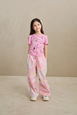Swan Dream Parachute Pants with Lace Panels