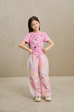 Swan Dream Parachute Pants with Lace Panels