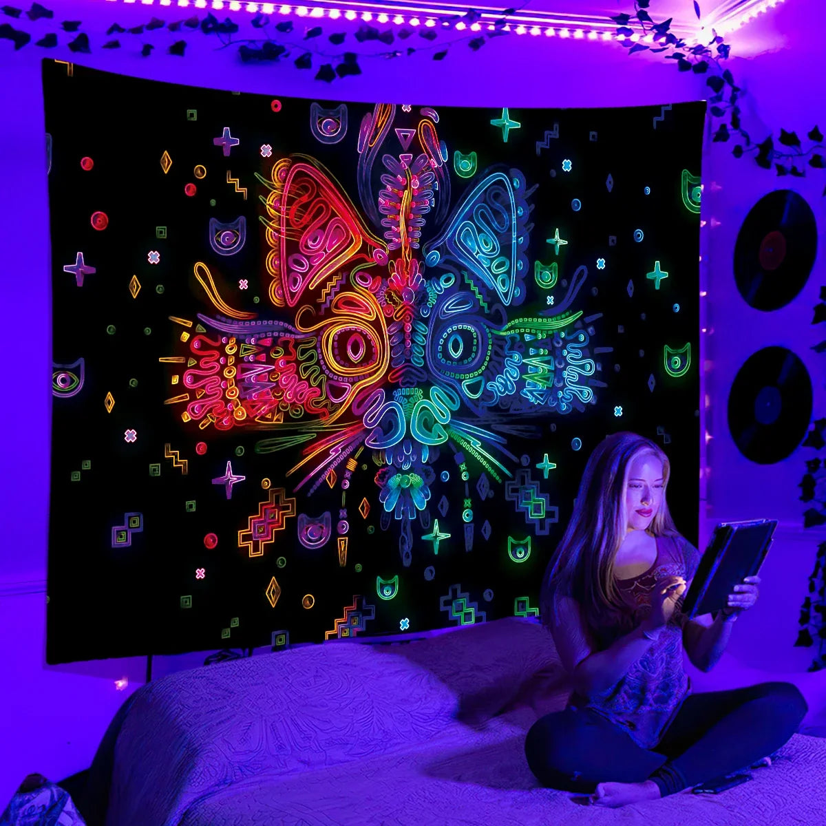 Psychedelisch Neon Schwarzlichtposter