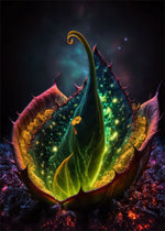 Lotus Gold Schwarzlichtposter