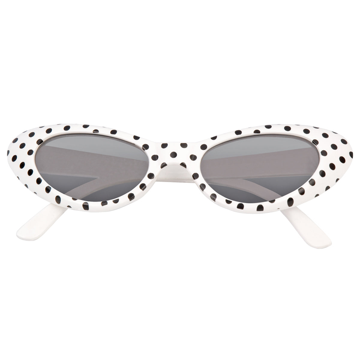 Cat Eye Brille Sandy mit Punkten | Weiß Schwarz