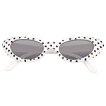 Cat Eye Brille Sandy mit Punkten | Weiß Schwarz