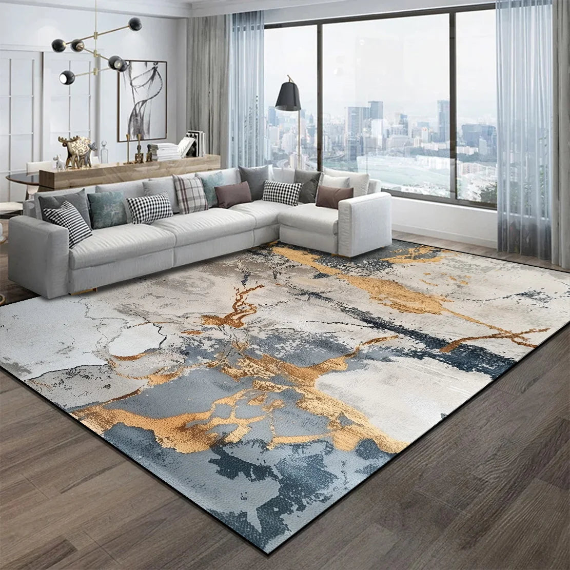 Nordischer Abstrakt Design Teppich