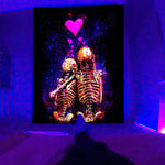 Uvreaktiver Psychedelichippies Schwarzlichtposter